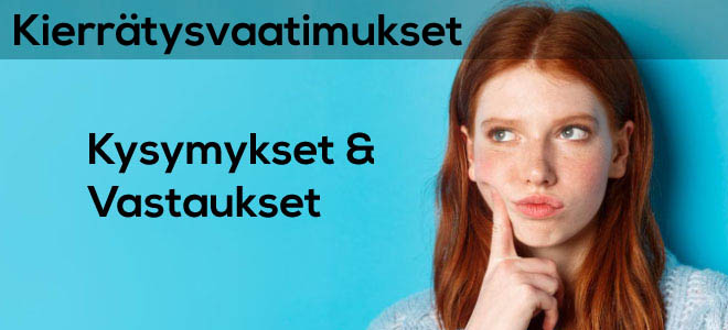 pohdiskeleva tyttö, tekstinä kierrätysvaatimusten UKK