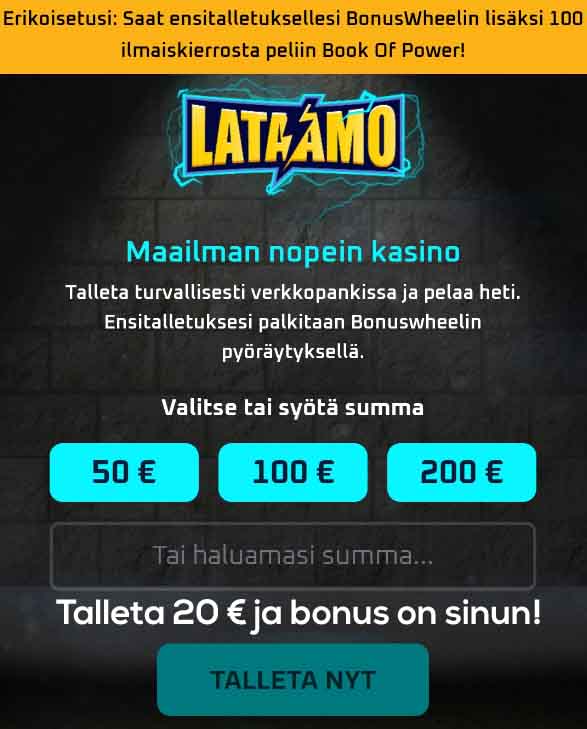 lataamo casino bonus